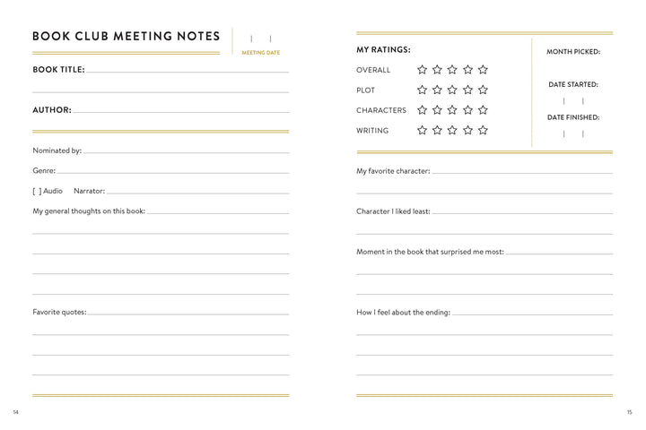 Chronicle Books - Bibliophile Book Club Journal