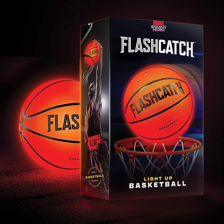 Squad Hero - Light Up Basketball - Glow in the Dark Basket Ball - NO 7