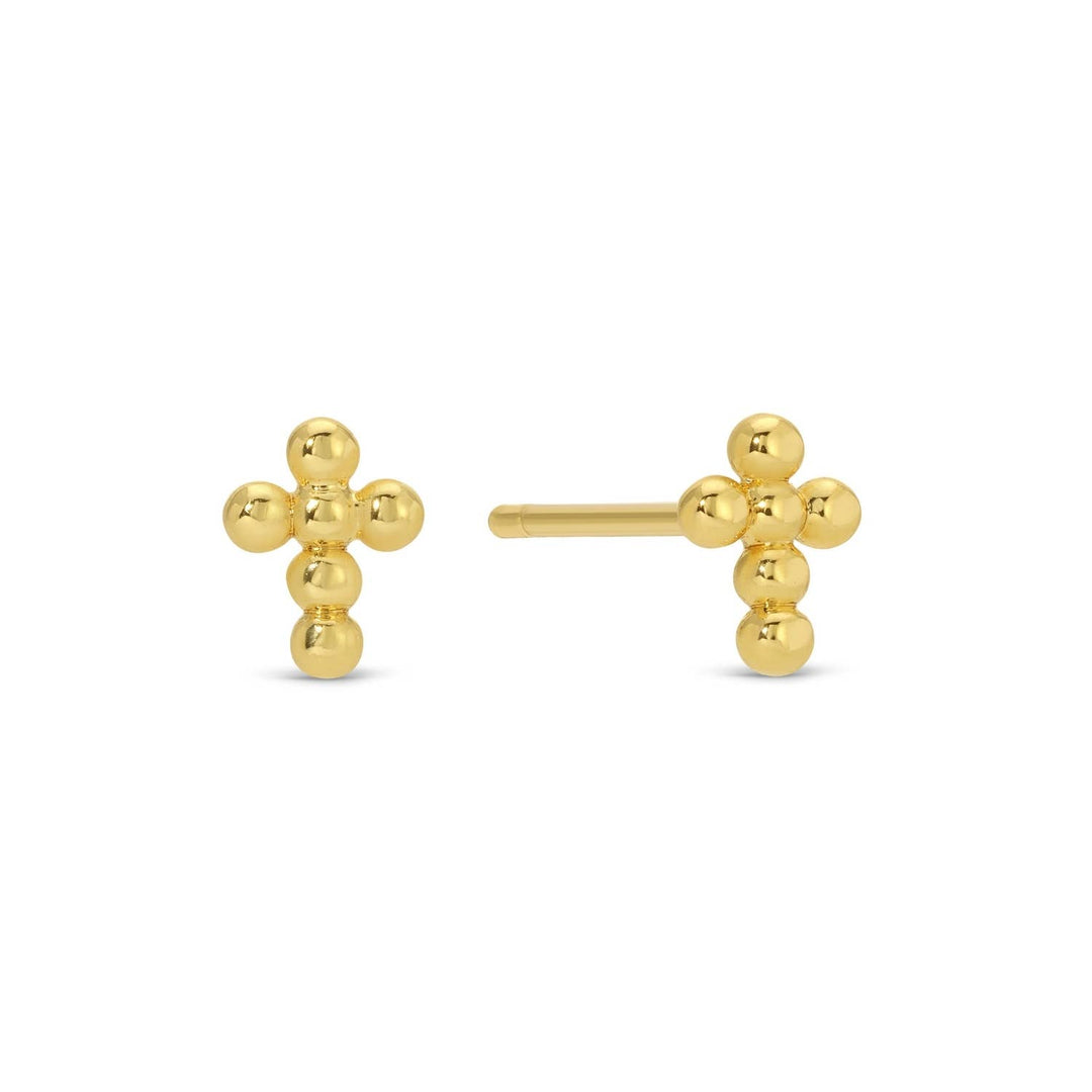 Splendid Iris - Multi Cross Velvet Set/3 Stud Gift Set: Gold