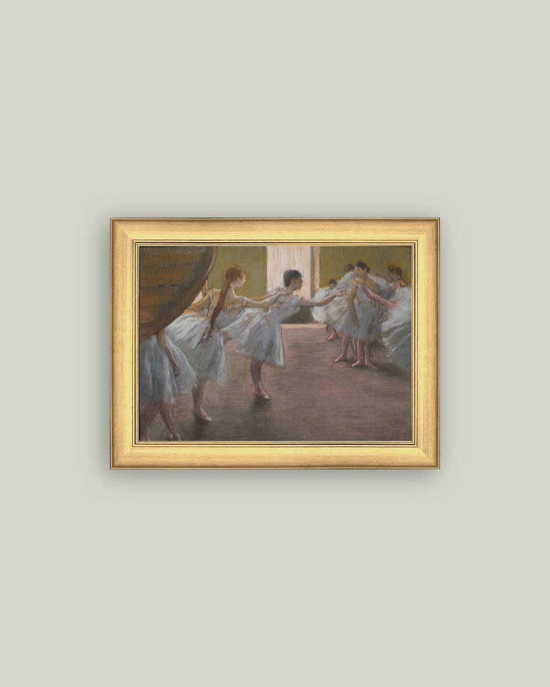 Petal Lane Home - Ballet Rehearsal Framed Antique Art: 11x9