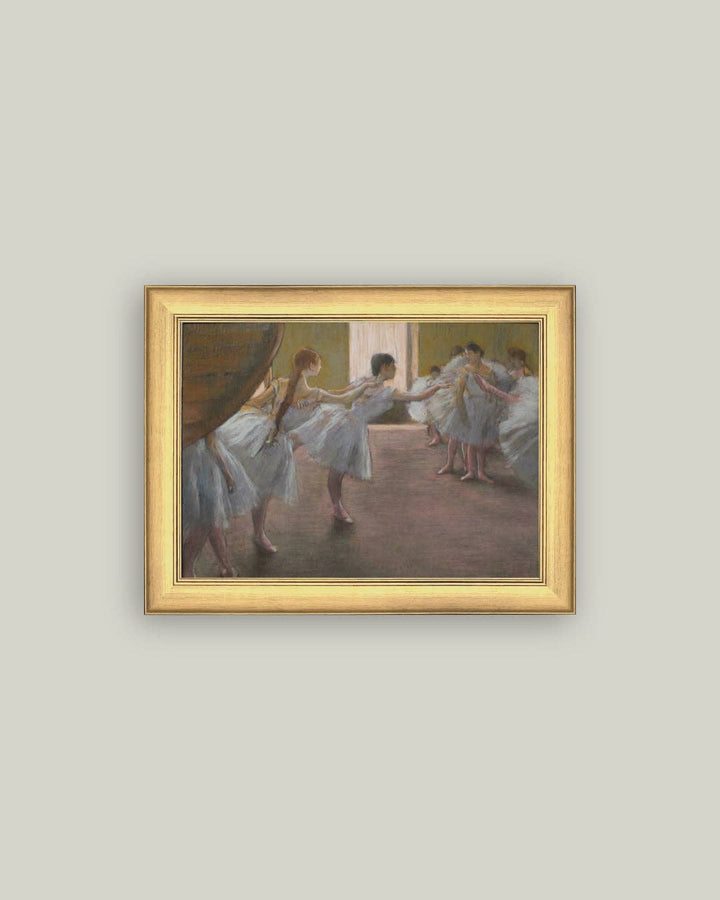 Petal Lane Home - Ballet Rehearsal Framed Antique Art: 11x9