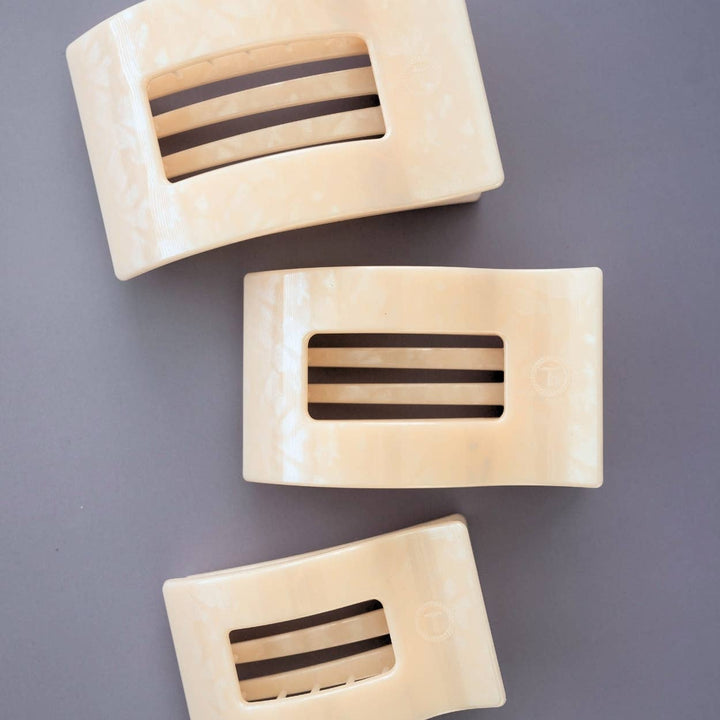 TELETIES - Flat Rectangle Hair Clip | Small | Soft Surf