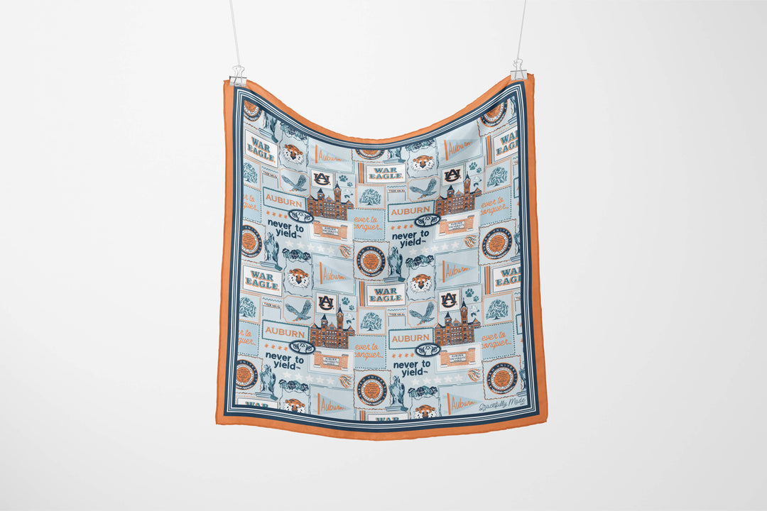 Gracefully Made Art - Auburn University Silk Scarf