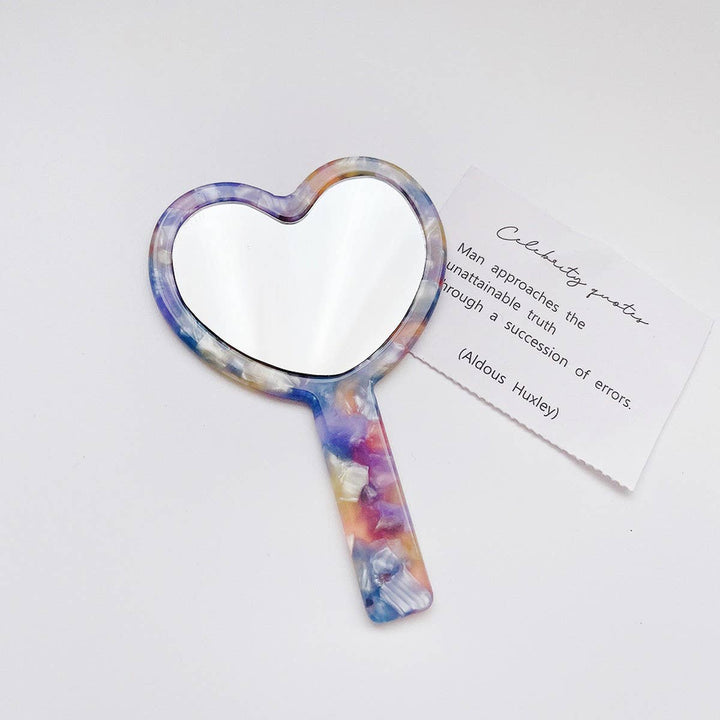 ACCITY - Retro Acetate Compact Mirror Geometric/Heart_CWMM6373: LIGHTCOFFEE / (OS) 1