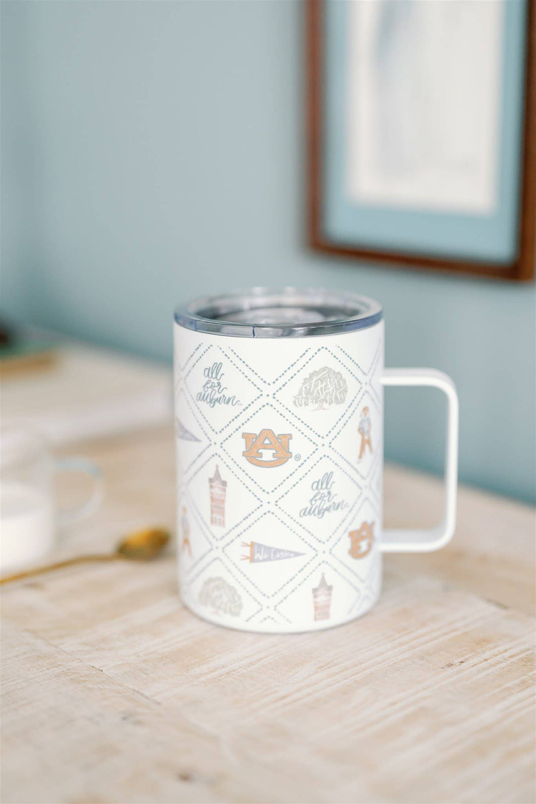 Gracefully Made Art - Licensed 16 oz. Insulated Auburn University Mug