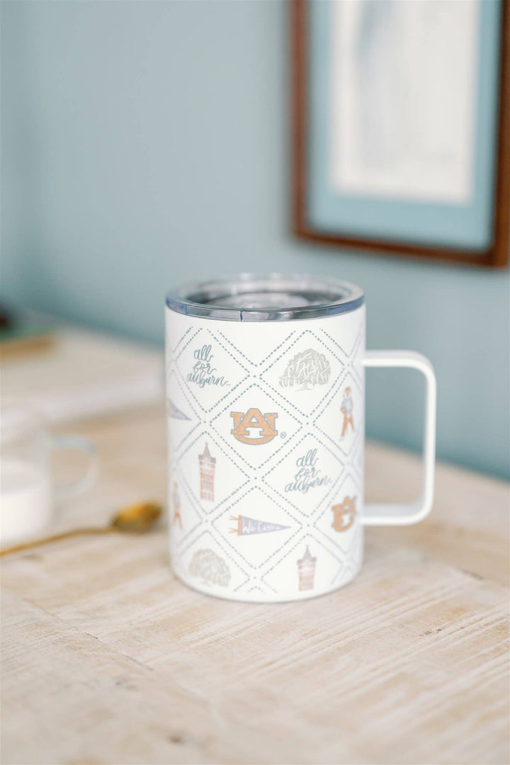 Gracefully Made Art - Licensed 16 oz. Insulated Auburn University Mug