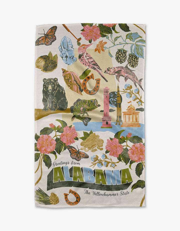Geometry - Greetings From Alabama Tea Towel