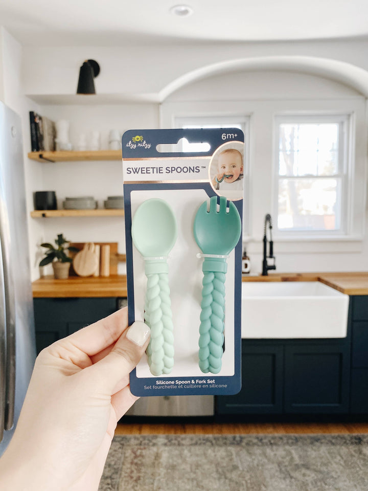 Itzy Ritzy - Sweetie Spoons™ Spoon + Fork Set: Blue