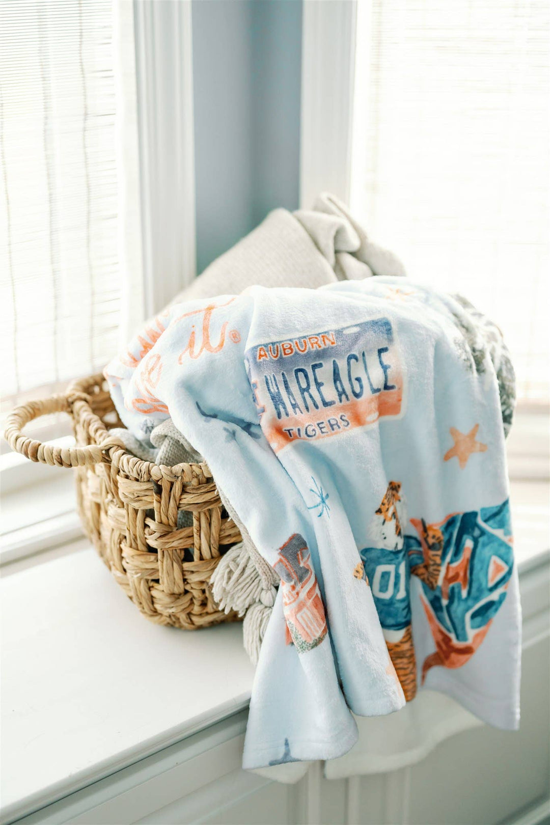 Gracefully Made Art - Auburn University Flannel Fleece Blanket