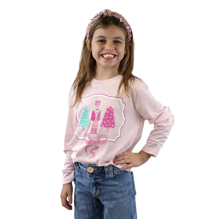 The Royal Standard - Youth Nutcracker Dreams Long Sleeve Crew Neck T-Shirt   Light Pink/Multi   -Asst.: Large (10-12)
