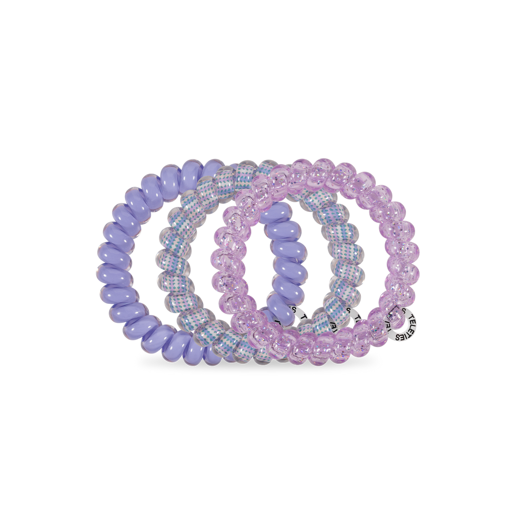 TELETIES - Spiral Hair Coils | Large | Lavender Mist