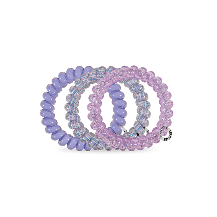 TELETIES - Spiral Hair Coils | Large | Lavender Mist