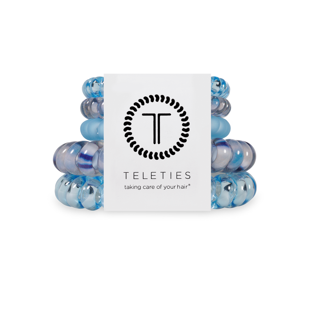 TELETIES - Spiral Hair Coils | Mix Pack | Blue Lagoon