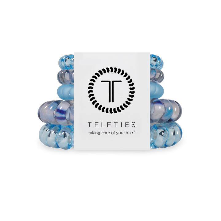TELETIES - Spiral Hair Coils | Mix Pack | Blue Lagoon
