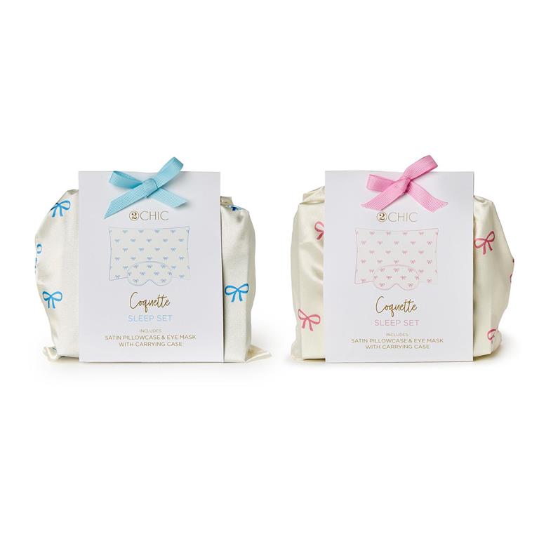 Pillowcase and Eye Mask Set in 2 Colors