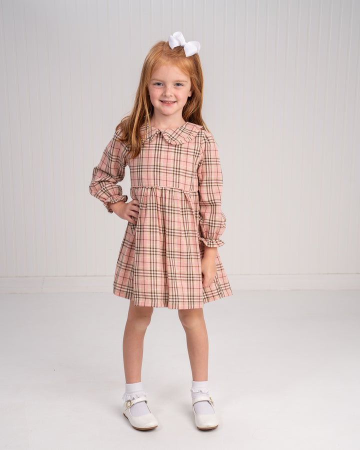 Marcy Autumn Rose Plaid Dress