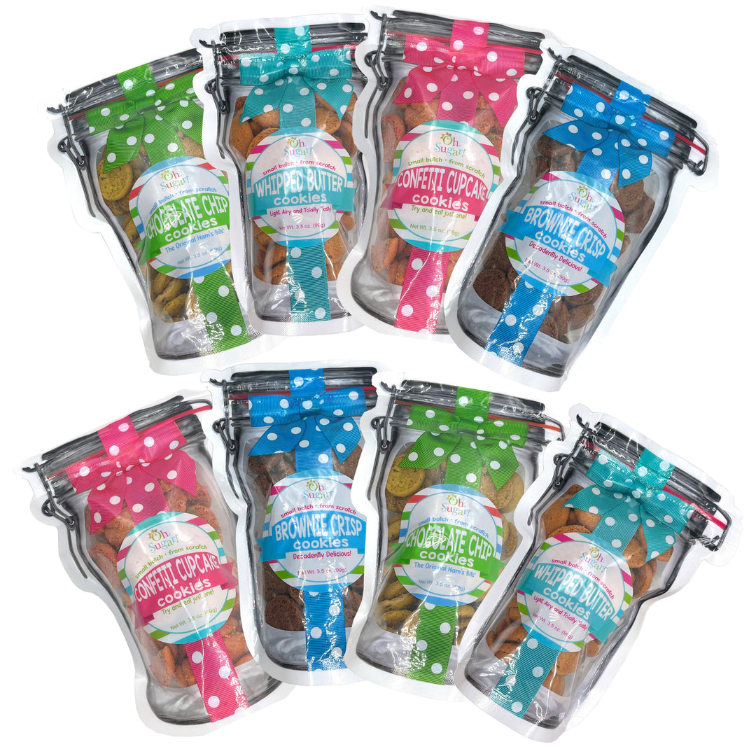 Oh, Sugar! - Cookie Mason Jar Pouches - Everyday Mixed Flavor - Small