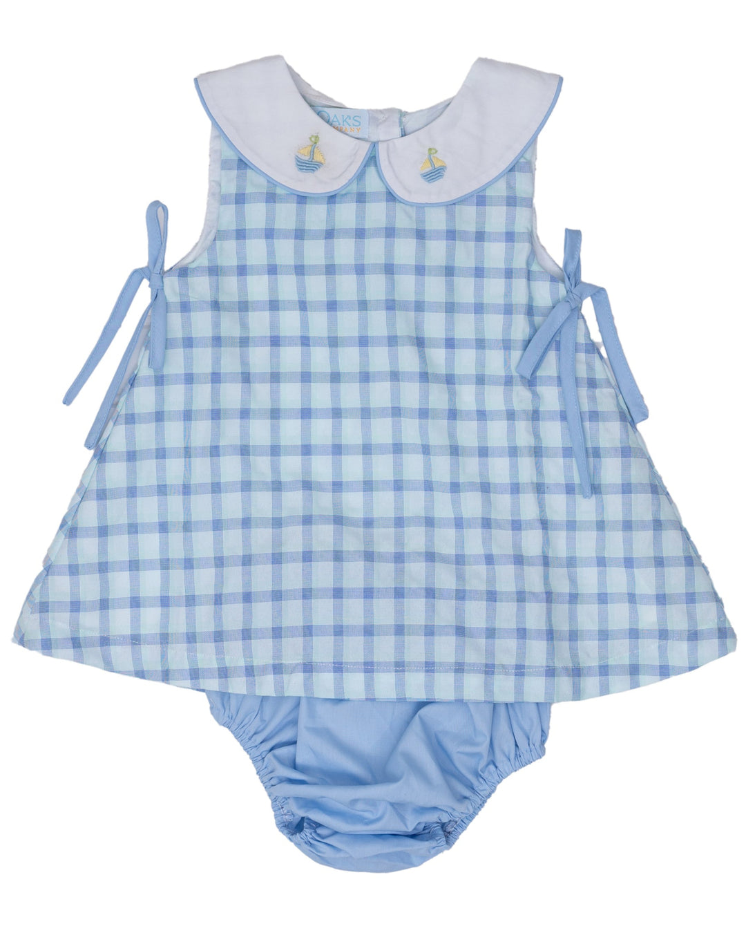 Alexander Blue & Green Check Bloomer Set