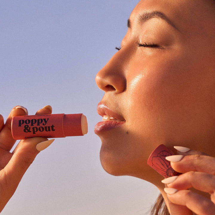 Poppy & Pout - Lip Balm, Pomegranate Peach