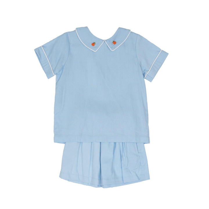 Tanner Light Blue Pumpkin Short Set