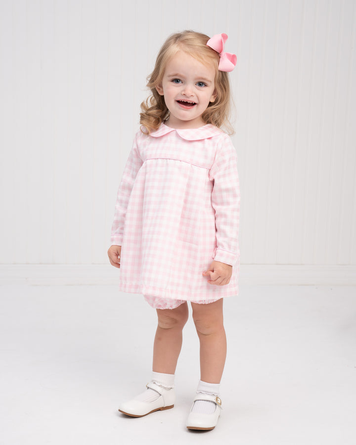 Virginia Pink Windowpane Bloomer Set