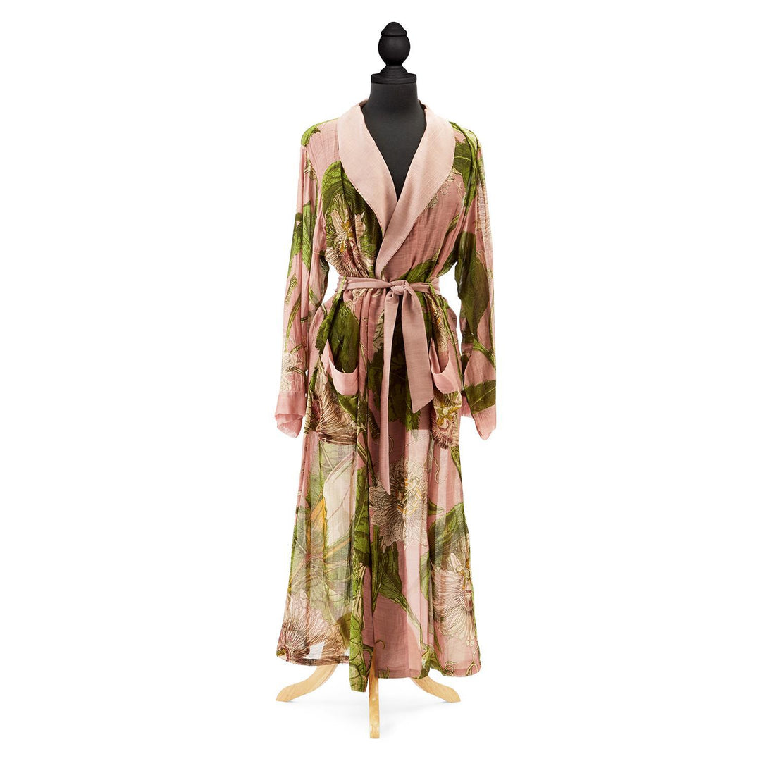 Passion Flower Pink Robe Gown