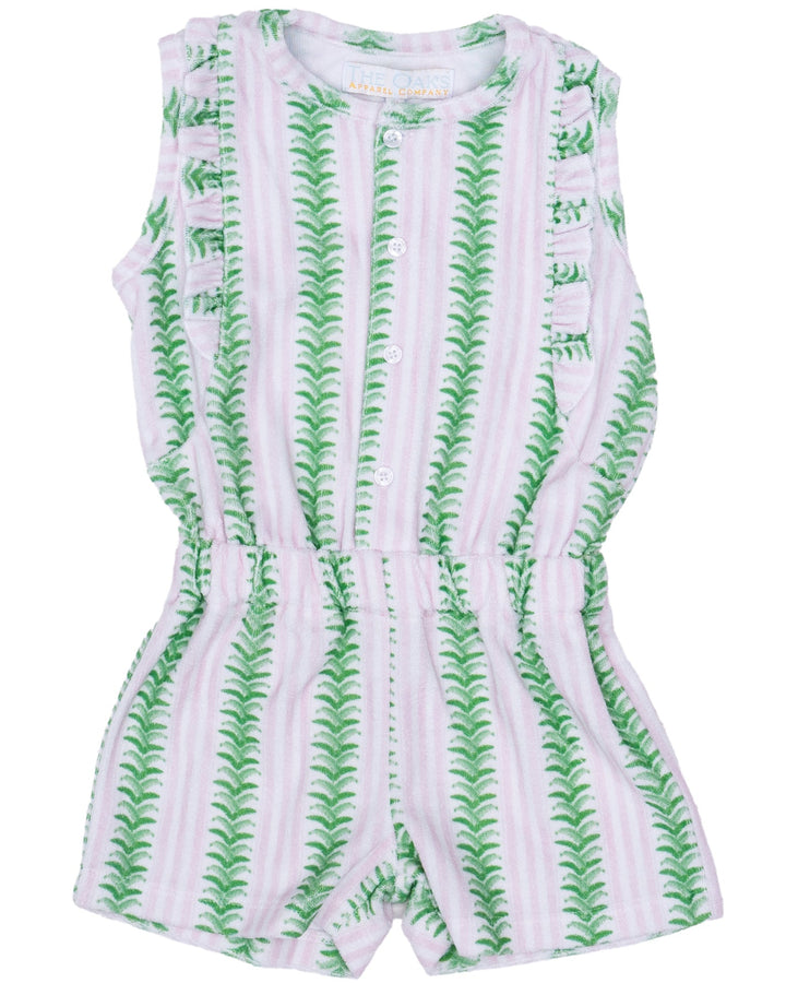 Kinsley Cabana Banana Terry Cloth Romper