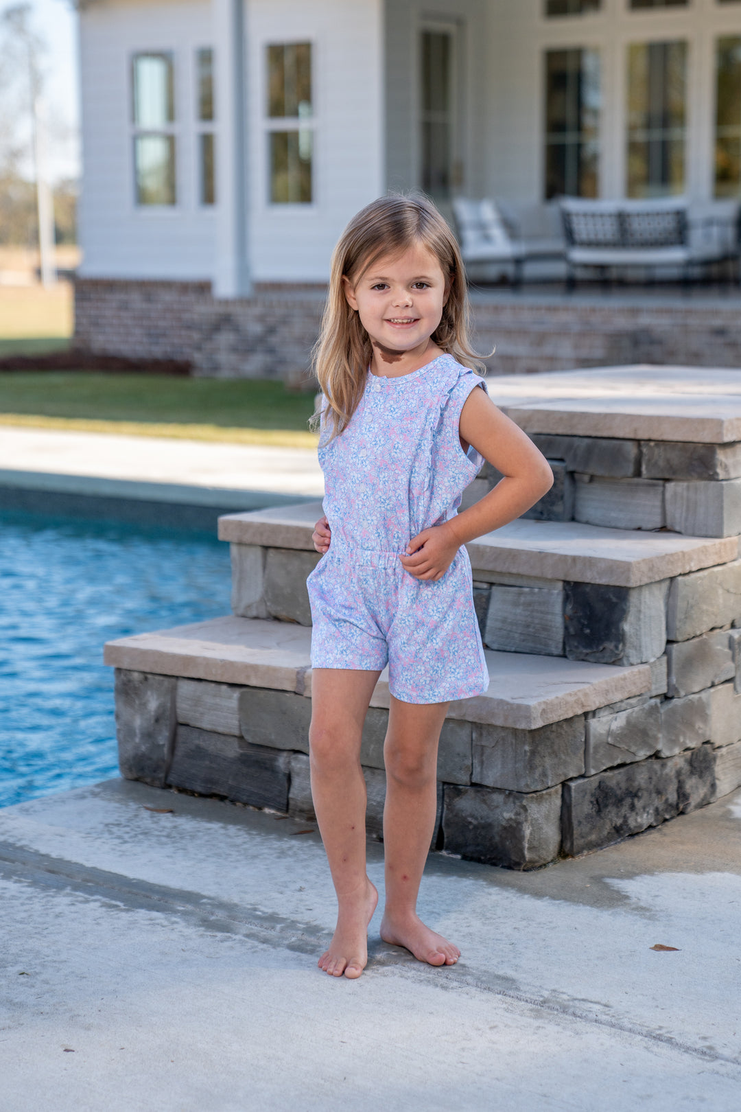 Kinsley Cotton Candy Floral Romper