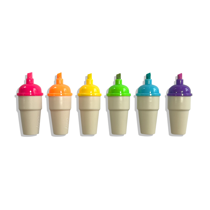 OOLY - Sweet Scoops Neon Highlighters - Strawberry Scented
