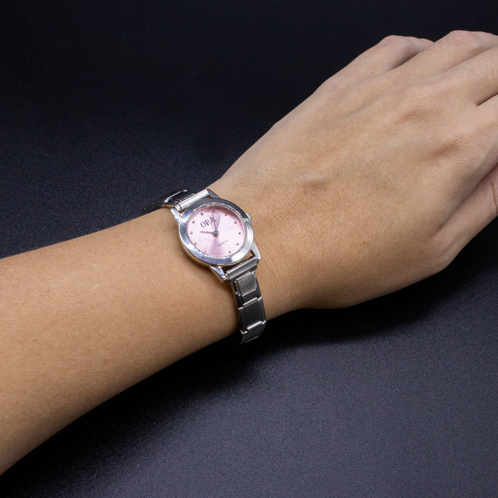 Natalia - Italian Charm Link Watch (Analog): Blue