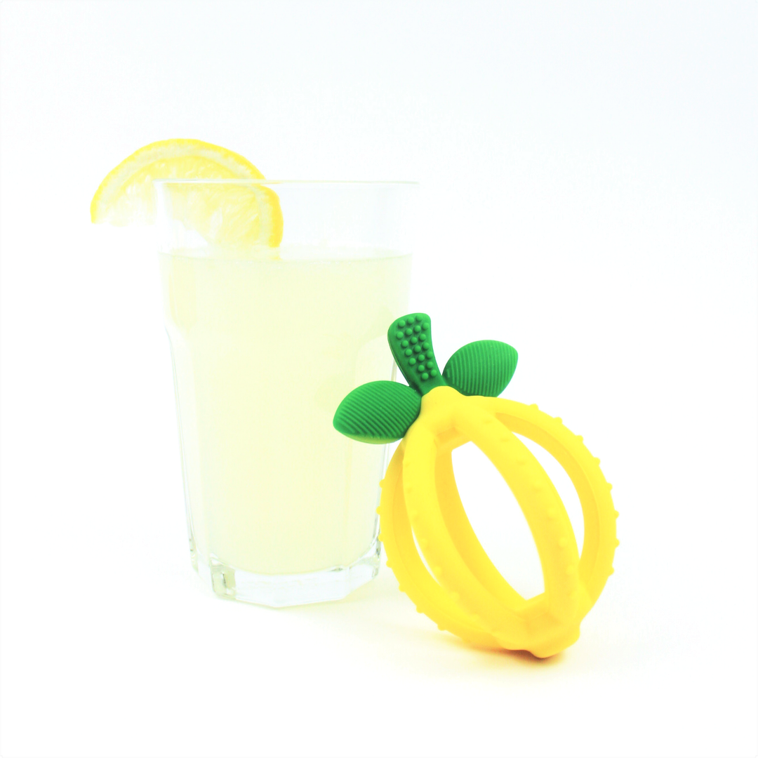 Itzy Ritzy - Bitzy Biter™ Teething Ball Baby Teether: Lemon