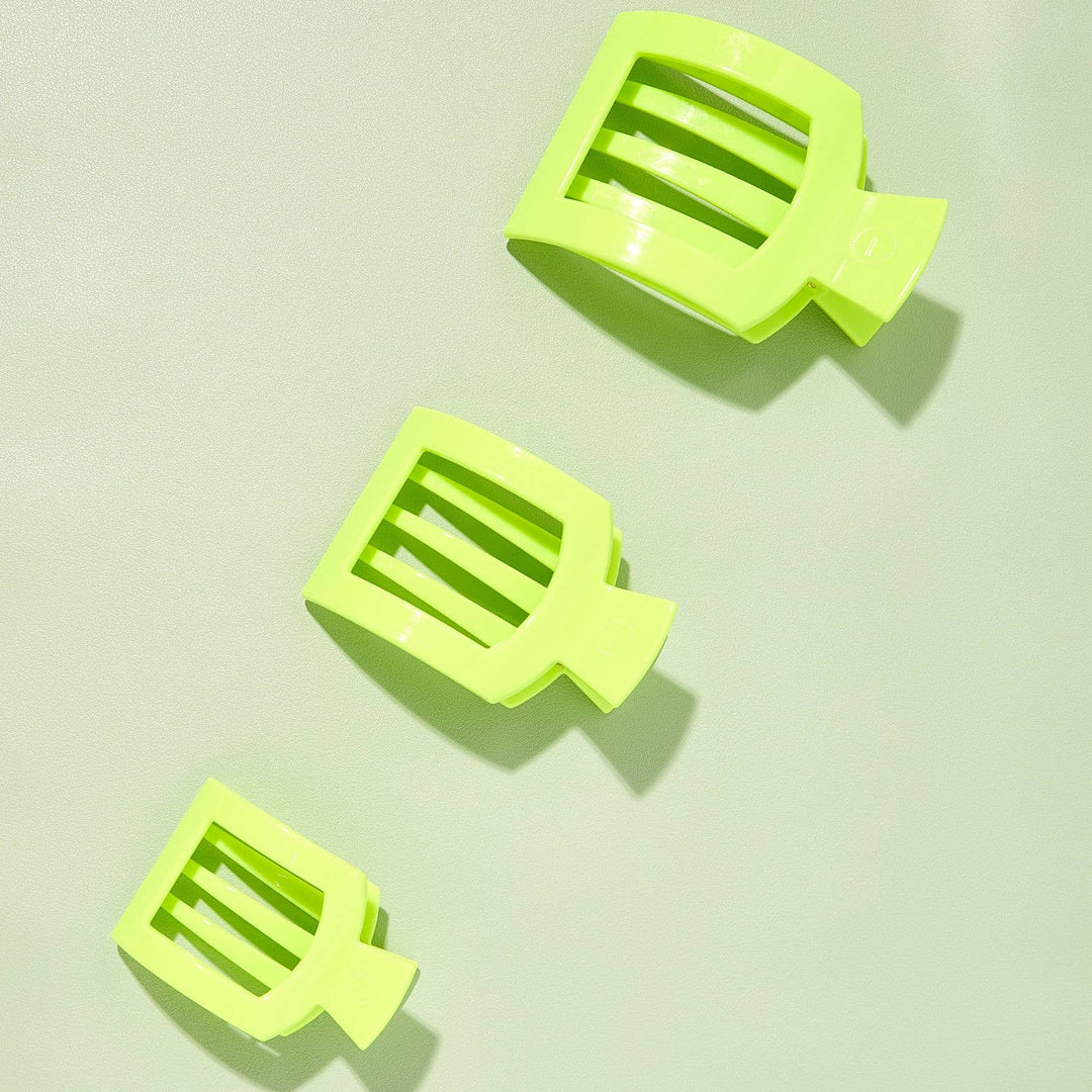 TELETIES - Flat Square Hair Clip | Large | Summer Brights
