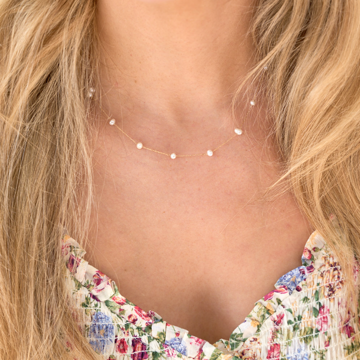 Nikki Smith Designs - Camille Pearl Necklace