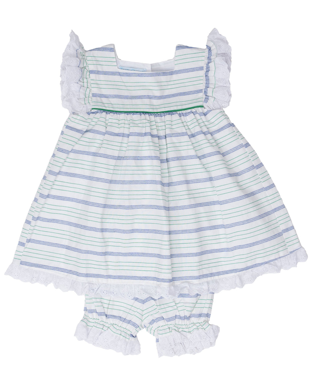 Gabby Green Stripe Bloomer Set