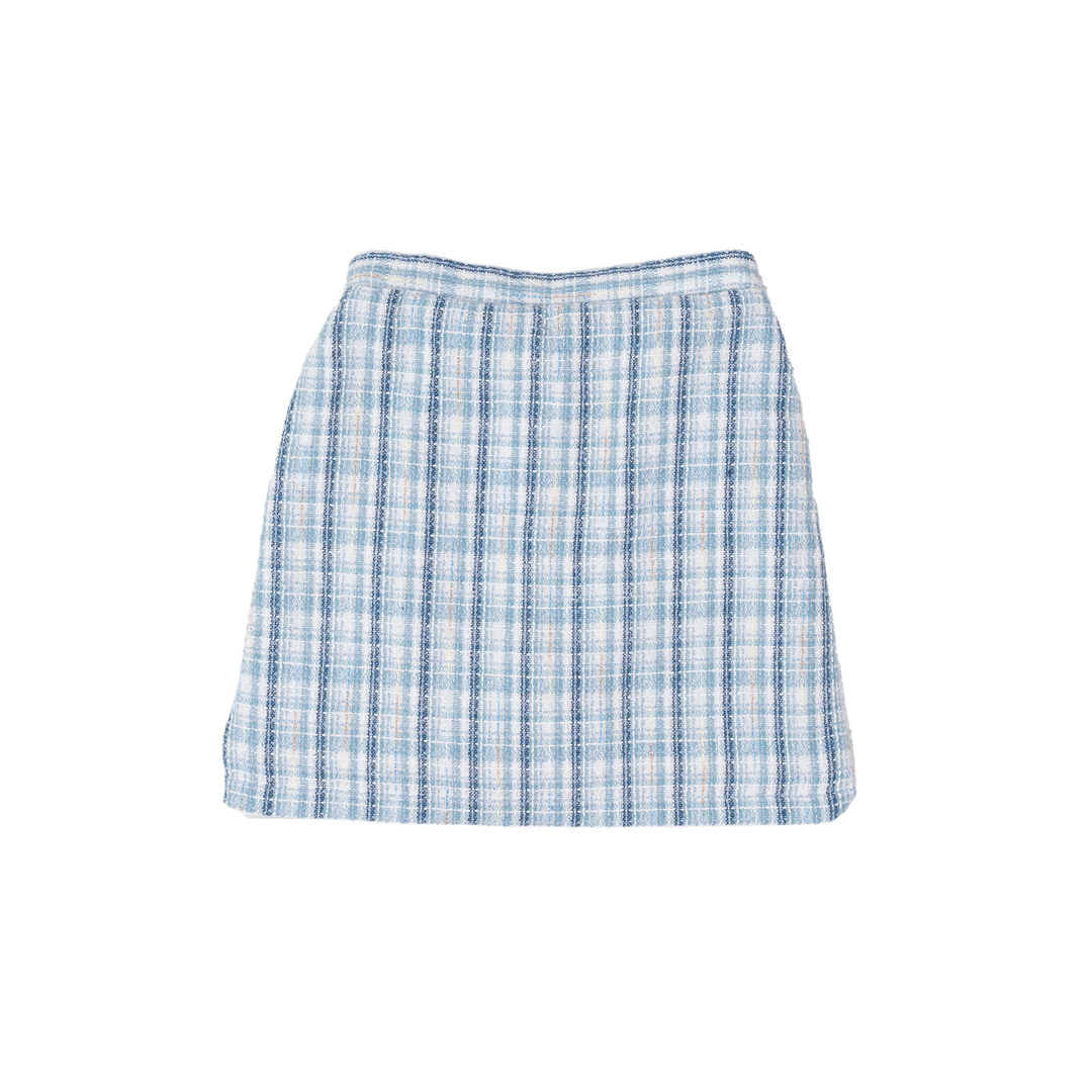 Kimberly Blue Tweed Skirt