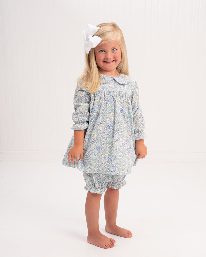 Betsy Blue Floral Bloomer Set