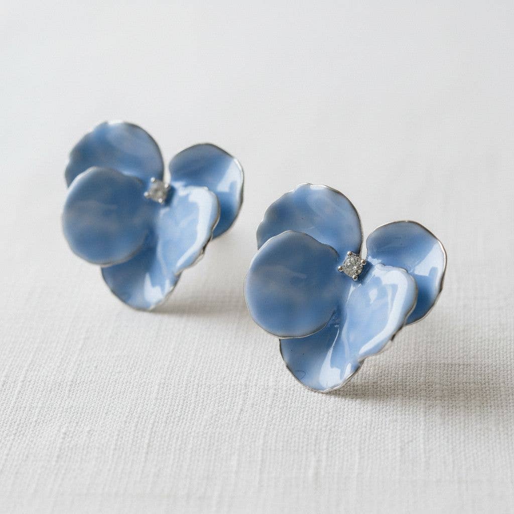 Ellemadera - Artistic Floral Design Drop Earrings