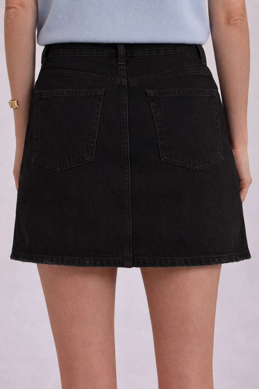 BON - GAME DAY SCALLOP EDGE SEAMED COLOR DENIM MINI SKIRT: ORANGE / S-M-L(2-2-2)