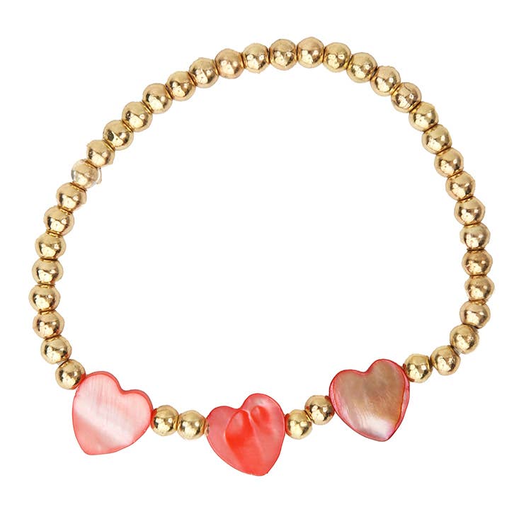 Sparkle Sisters by Couture Clips - Triple Heart Bracelet: Multi-Colored