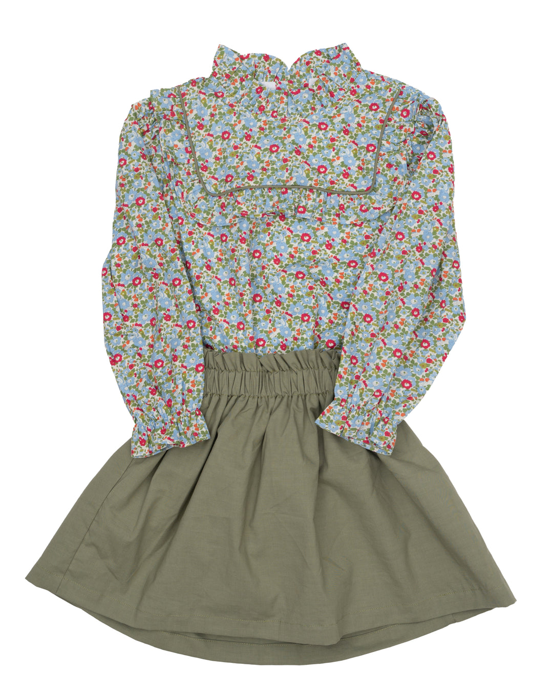 Anderson Ann Evergreen Floral Skirt Set