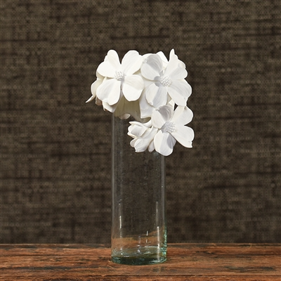 HomArt - Glass Vase with Bone China Flower Crown