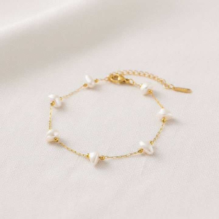 paperln - Pearl Heart Shell Necklace: A23
