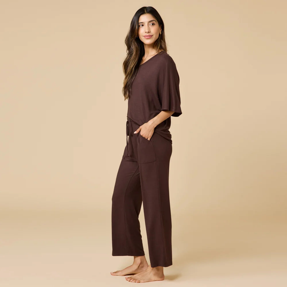 Dream Relaxed V-Neck with Capri Lounge Set