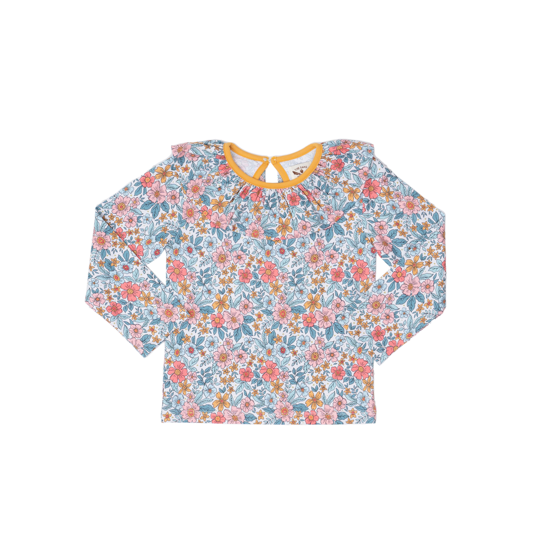 Larrison Sienna Floral Ruffle Collar Shirt