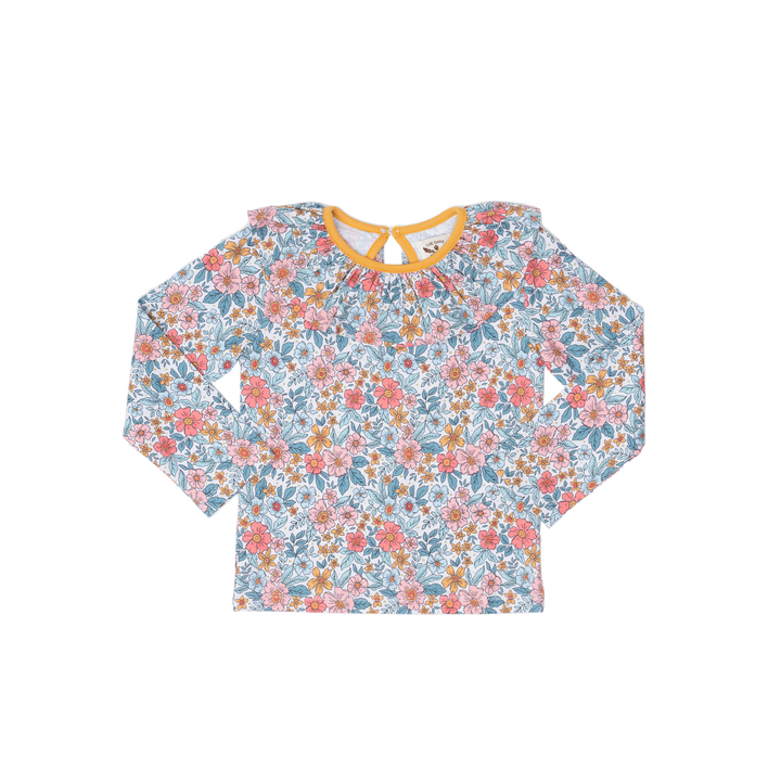 Larrison Sienna Floral Ruffle Collar Shirt