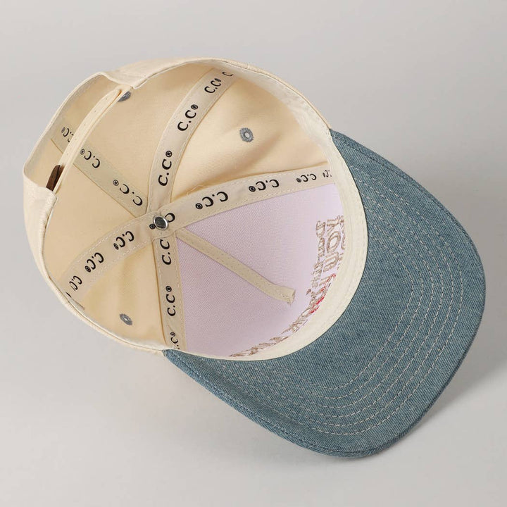 Fashion City - You Look Like You Love Me Embroidery Trucker Hat: Light Pink / ONE SIZE