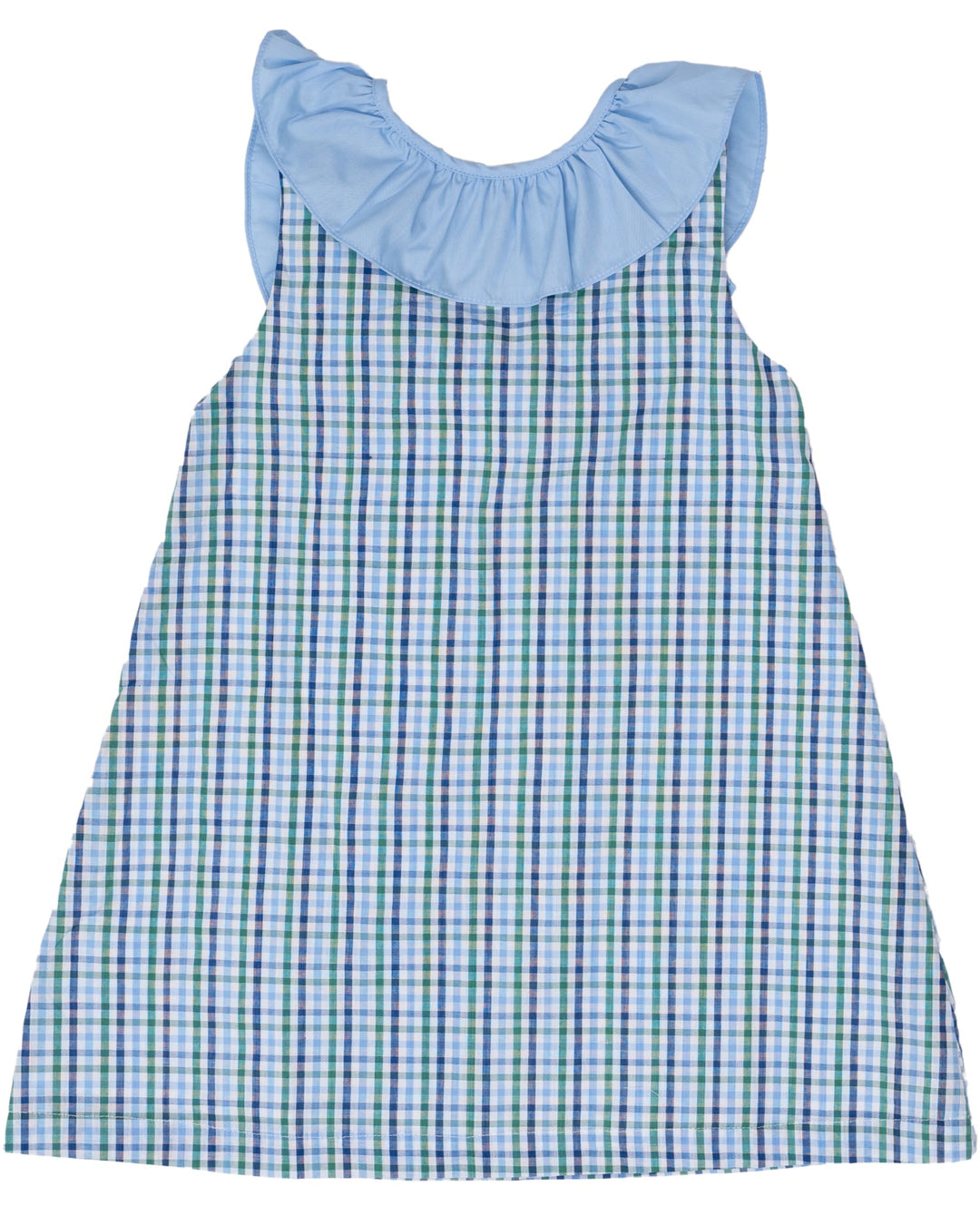 Ally Kole Green & Blue Check Dress