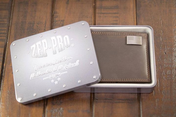 Zep-Pro - Auburn Tigers Men's Collegiate Bifold Leather Wallet.: Crazyhorse Brown