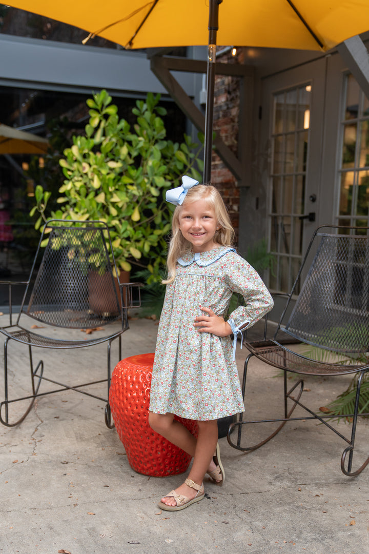 Cecilia Green & Blue Floral Dress