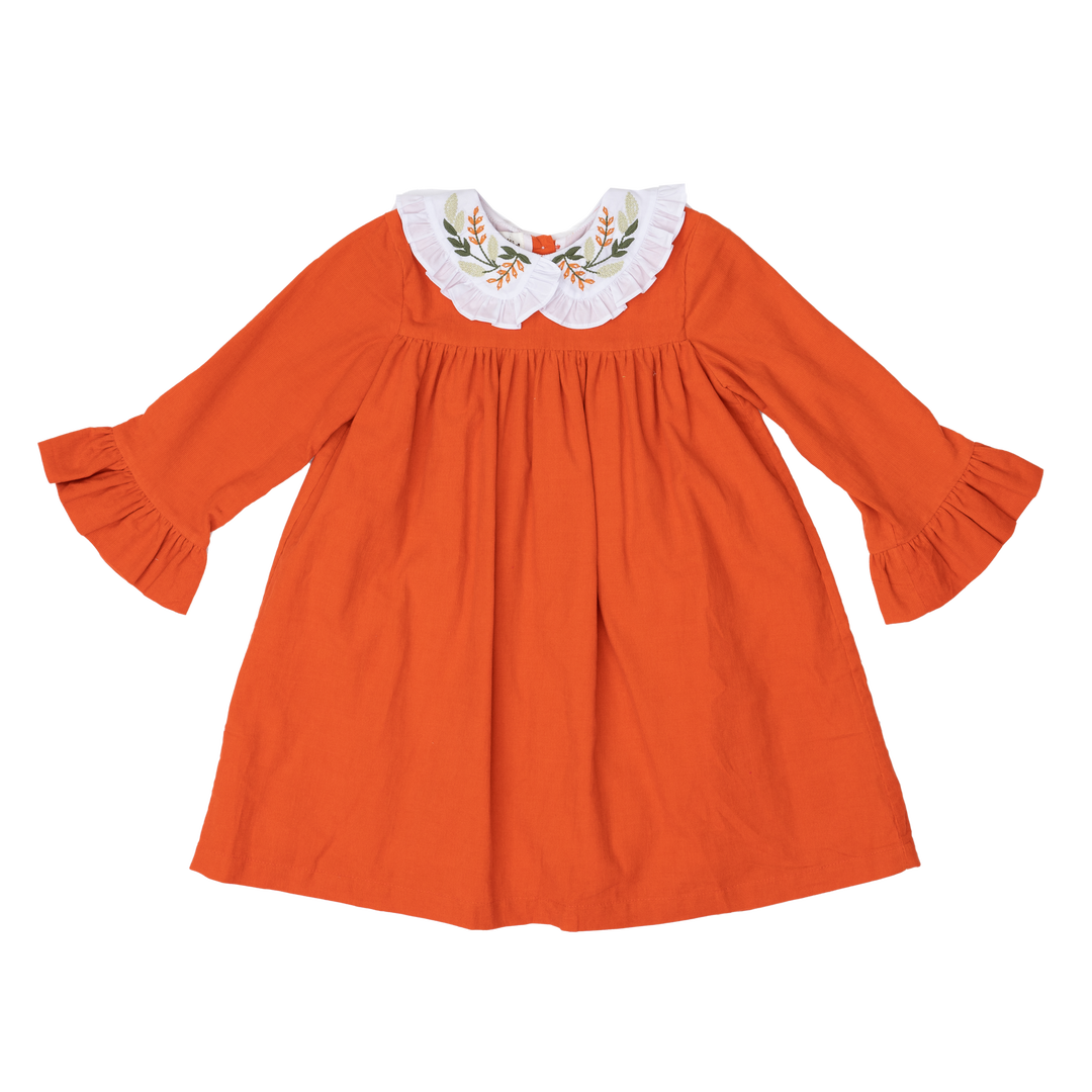Meri Orange Cord Dress